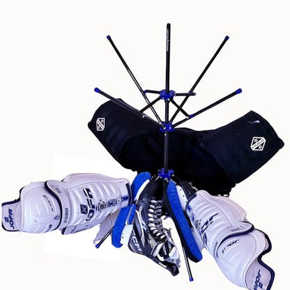 Hockey Gear Drying Rack - Heavy Duty Aluminum Collapsible Portable Sports Gear Drying Rack - Tree - Hockey Equipment Drying - Hockey Gifts - color: Orange