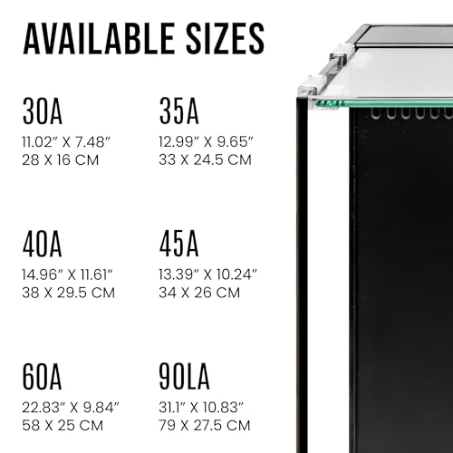 Ultum Nature Systems Tank Lids - Ultra Clear Frameless Aquarium Cover for Rimless Glass Tanks - 45A Dual AIO (Lid + Clips)