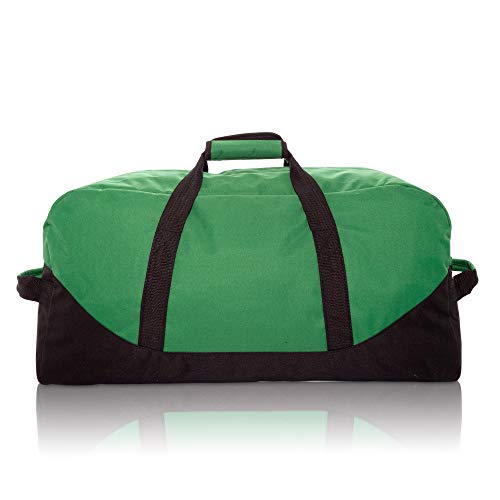 DALIX 25" Big Adventure Large Gym Sports Duffle Bag (Black Grey Navy Blue Red Camo) - color: Dark Green