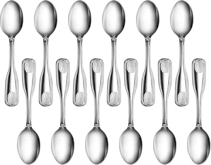 New Star Foodservice Shell Pattern 18/0 Stainless Steel Coffee Spoon, 4.6-Inch, Set of 12, Commercial Grade - size: Coffee Spoon (4.6-Inch)