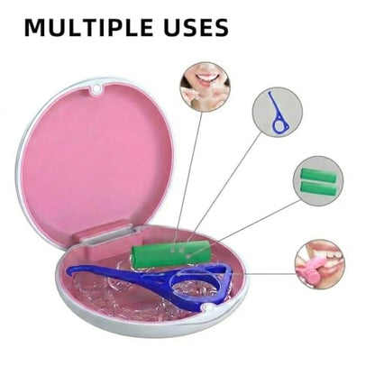 ARGOMAX Retainer Case with Silicone Liner, Magnetic, White - color: White
