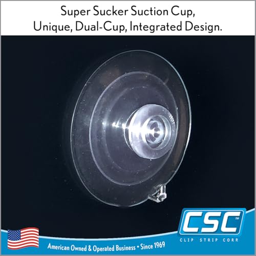 12 Pack Suction Cups, Heavy Duty Super Sucker Suction Cup Without Hook, 1.75" Diameter, 4 pounds Downward Weighted Rate, Display Signage in Retail, Ideal for Home, Office, & Retail Stores