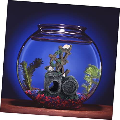 NOLITOY Aquarium Resin Ornament for Fish Tank Decoration Creative Landscape Adornment for Aquatic Habitats Safe for Fish Tank Aesthetics Unique Rustic Design