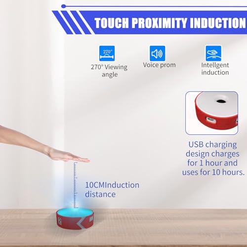 Sports Agility Light, Agility Training Light, USB Charging, Lasts 10 Hours, 10cm Height Sensing Distance, 4 Light Colors, 4 Modes, 270 Degree Viewable Angle Improve Reflex - color: Red-4P