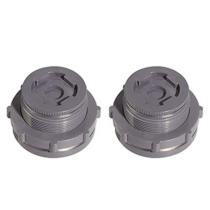 1.5 Inch PVC Bulkhead Water Tank Connector Adapter Fitting with Plugs Thru-Bulk Pipe Fitting for Rain Barrels, Aquariums, Ponds(Set of 2) - size: 1.5"-2pcs