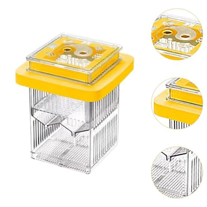 Guppy Breeder Box Acclimation Case Detachable Clear Frame Aquarium Supplies Fish Tank Divider Fishtank Breeder for Home Use, Yellow