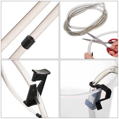 Small Gravel Vacuum for Aquarium, Multifunctional Fish Tank Cleaner, Aquarium Gravel Cleaning Kit for Water Changing, Sand Cleaning