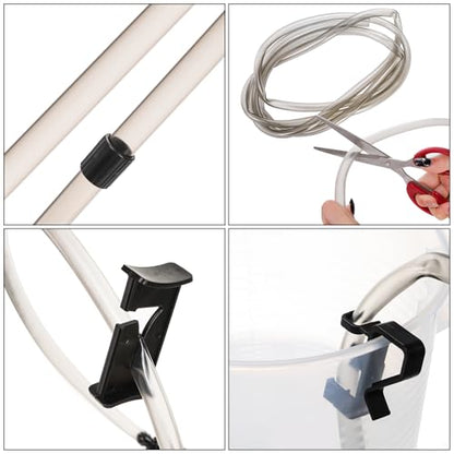 Small Gravel Vacuum for Aquarium, Multifunctional Fish Tank Cleaner, Aquarium Gravel Cleaning Kit for Water Changing, Sand Cleaning
