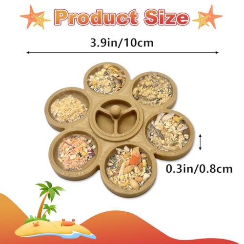 2 Pcs Hermit Crab Food Dish, 9 Grids Food & Water Bowl, Hermit Crab Tank Accessories