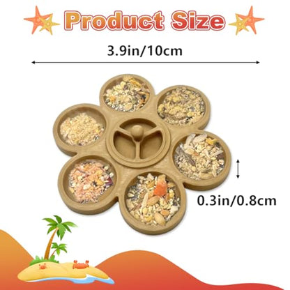 2 Pcs Hermit Crab Food Dish, 9 Grids Food & Water Bowl, Hermit Crab Tank Accessories