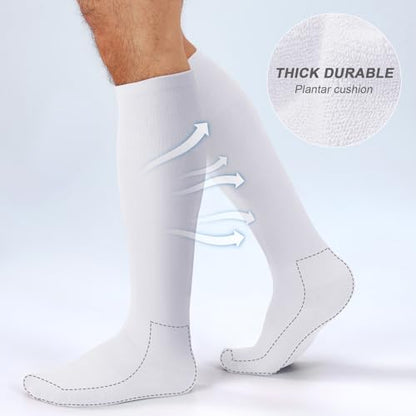 XZQTIVE Soccer Shin Guards with Shin Sleeves and Soccer Socks, Football Shin Pads Set for Kids Youth and Adult - color: white, size: L(Youth/Adult)