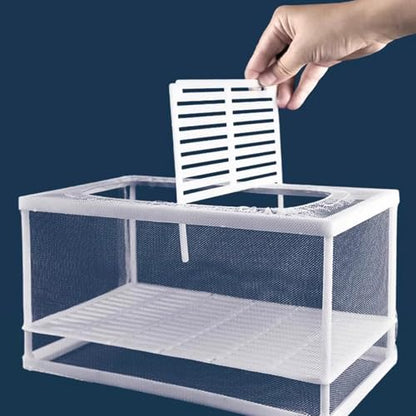 2PCS Protective Aquariums Breeding Cage Netting Nursery Tanks with Suction Cup for Fry Rearing and Secure Observation Spawning Box for Aquariums Fish - color: small