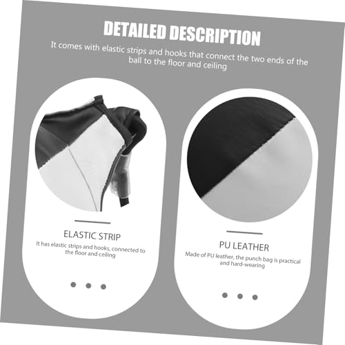 Abaodam Leather Double End Boxing Ball Height Hanging Punch Bag for MMA Training Home Workouts and Gym Use Durable PU Leather and Reflex Enhancement