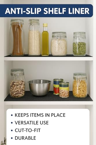 Non-Adhesive Shelf & Drawer Liner 12" x 36" Black – Non Slip Grip Liner, Cut to Fit Cabinet Drawer Mat for Kitchen Shelves, Desks & Storage – Dependable Industries Inc. Essentials