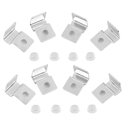 Aquarium Lid Clips, Stainless Steel Fish Tank Cover Support with Silicone Buffer Pad, Rimless Aquarium Clamps for 5mm Glass Tank