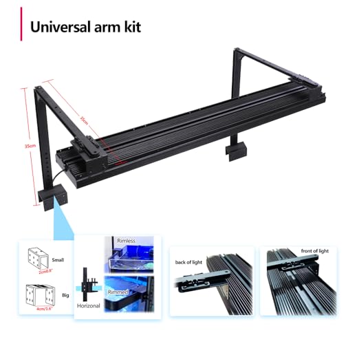 H75 Reef Aquarium Fish Light Full Spectrum Coral Light for 36inch 3ft 90CM Marine Fish Tank Lamp, Smart-APP Control
