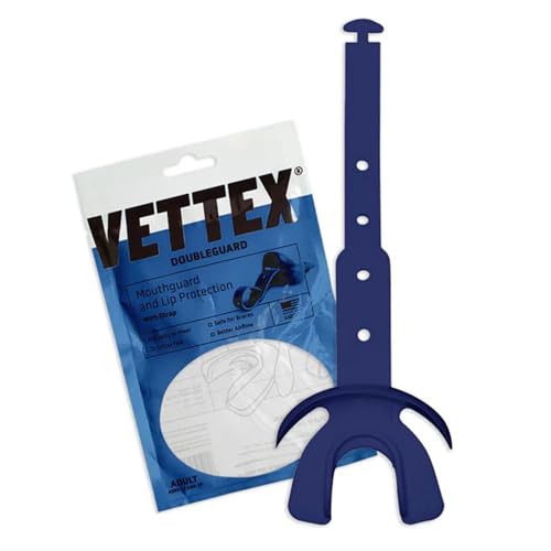 Vettex Doubleguard Mouthguard with Lip Protection - color: Navy, size: Pack of 3