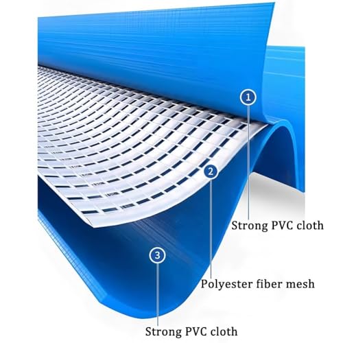 Aquarium Pool with Drain Valve,Aquaculture Water Tank Cistern Steel Frame Multifunction PVC Canvas Temporary Fish Pond，Pool Above Ground PVC Aquarium Pool with Drain Valve, Lightweight Tempo