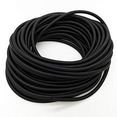Aquarium 50 Feet Standard 3/16" Black Flexible Airline Tubing for Fish Tank,Terrariums, and Hydroponics - size: 50 Feet