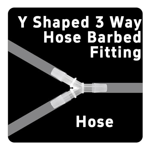 6Pcs 1/2" Hose Barb Fitting Equal Barbed, Transparent Y Shaped 3 Way Plastic Joint Splicer Mender Adapter Union for Air Line Tubing Pipe - size: 0.5 Inch