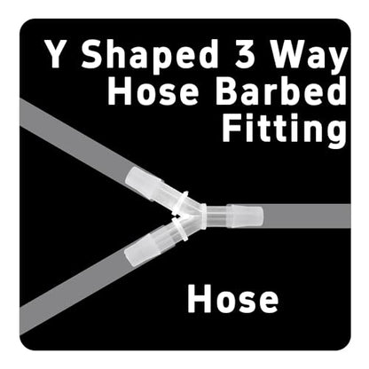 6Pcs 1/2" Hose Barb Fitting Equal Barbed, Transparent Y Shaped 3 Way Plastic Joint Splicer Mender Adapter Union for Air Line Tubing Pipe - size: 0.5 Inch