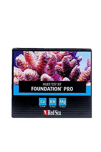 Red Sea Reef Foundation Pro Test Kit - Accurate Calcium, Alkalinity & Magnesium Testing for Saltwater Aquariums - 75 Tests, Easy-to-Use