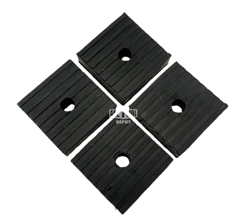 3" x 3" x 1" Super Duty All Rubber Anti Vibration Isolation Pads (8 Pack) - style: 8 Pads
