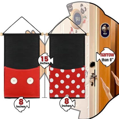 RUNROLE 2 Pack Narrow Fish Extenders - Single 1 Pocket Hanging Storage Organizer, 8 Inch Width to Right Fit the Cabin Door, Easily Customize, 2026 & 2027 FE for Gift Exchanges and Pixie Dust