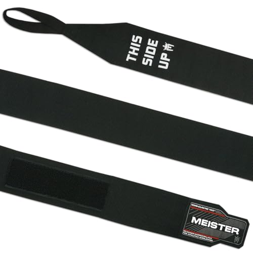 Meister Junior 108" Semi-Elastic Hand Wraps for MMA & Boxing (Pair) - color: Black