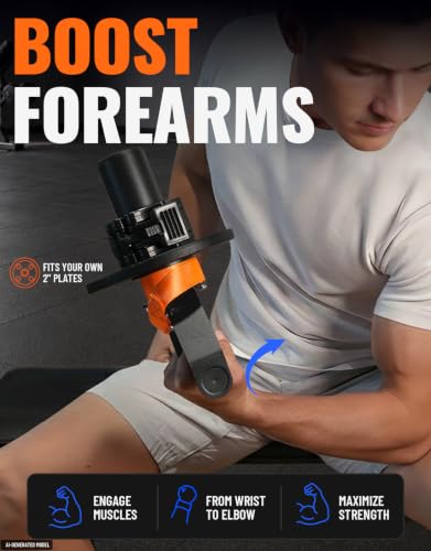 Fitarc Forearm Wrist Strengthener Grip Strength Trainer - color: 2" Forearm Crul Bar