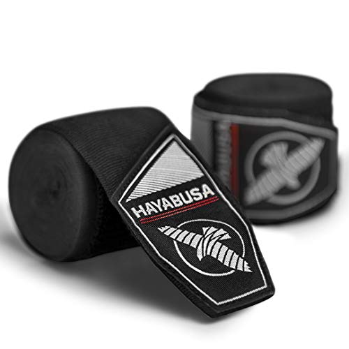 Hayabusa 4.0 Perfect Stretch Boxing Hand Wraps | Boxing Hand Wraps, Boxing Wraps, Muay Thai Hand Wraps, Wrist Wraps Boxing, Hand Wraps for Boxing Gloves, 180 Inch Hand Wraps - color: Black, size: 180"