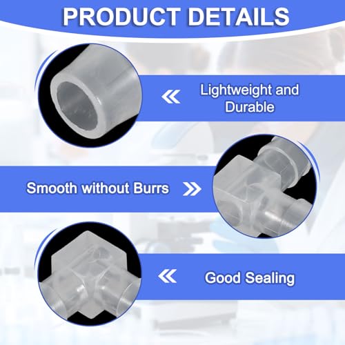 uxcell 5/16" Hose Barb Fitting, 8 Pcs Equal Barbed 90 Degree Elbow L Shaped 2 Way Plastic Splicer Joint Mender Adapter Union Fitting for Air Line Tubing Pipe Household Fuel Gas Liquid