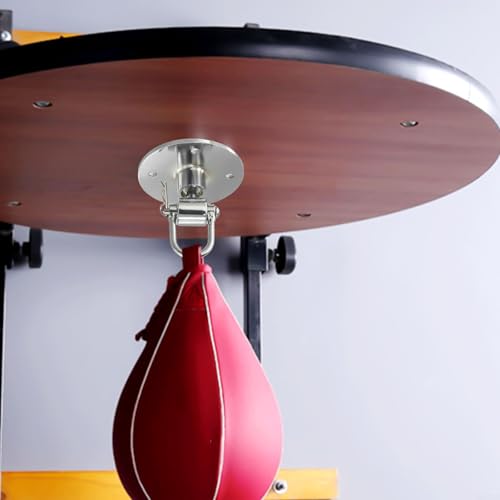 Stainless Steel 360 Degree Swivel Hook for MMA Pear Shaped Punching Bag, Speed Ball Base with High Load Bearing for Boxing Training Equipment