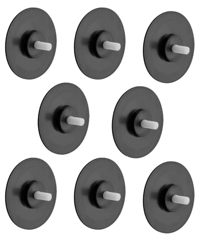 SANNO Suction Cups Black Pads Replacement for Shower Caddy Sope Dish Double Hooks- Set of 8 Pads - style: 8-pads