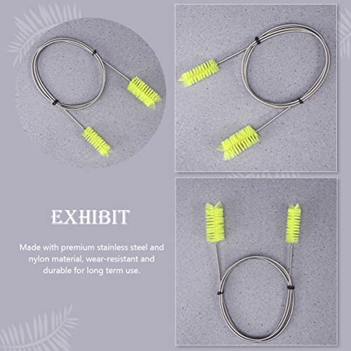 LIOOBO 2pcs Double-Ended Brush Hose Cleaning Brush for Water Pipe and Aquarium Cleaning