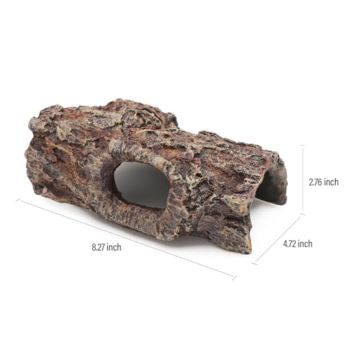 AQUA KT Reptile Climbing Cork Bark Tree Hollow Log Snake Gecko Hide for Terrarium Amphibian Habitat Decoration