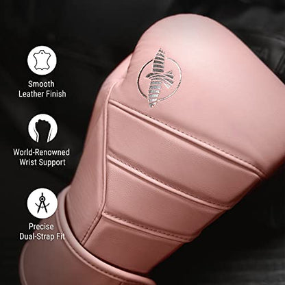 Hayabusa T3 Kanpeki Leather Boxing Gloves - color: Pink, size: 12oz