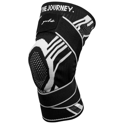 Gold BJJ Knee Brace for Jiu Jitsu - Compression Sleeve with Patella Support and Side Stabilizers (Small) - size: Small