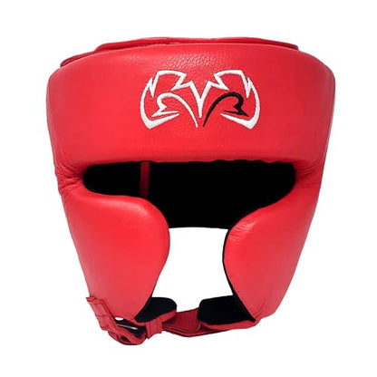 RIVAL Boxing RHG2 Hybrid Headgear - Ultra-Thin, Super-Sleek Design, Compact Training Style with Cheek Guards - color: Red, size: X-Large