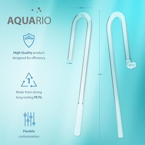 Aquario Neo Flow - Freshwater Aquarium Lily Pipes for Planted Aquarium Canister Filters, Cuttable, Adjustable, Modular Fish Tank Lilys, Non-Suction Cup - Large, 17mm OD for/fits 5/8"(16/22) Tubing
