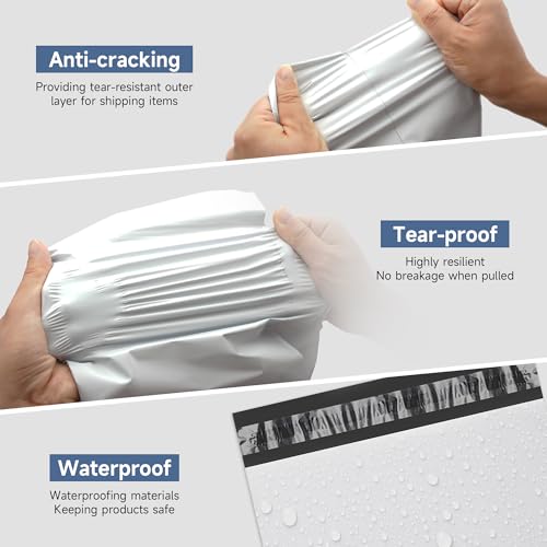 Poly Mailers Shipping Envelope Self Sealing Bags (12x15.5 200pc) - size: 12" x 15.5" 200pcs