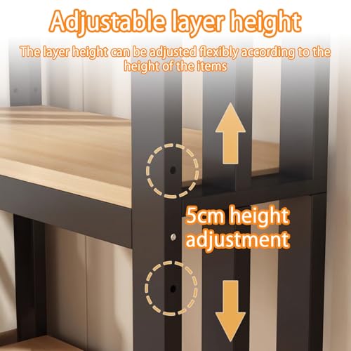 Heavy-Duty Adjustable Aquarium Stand with 2-Tier Shelves, 100kg Capacity, Rimless Fish Tank Table for Home & Office, Brown Finish (80x40cm/35.4x15.7in) - color: Brown, size: 80x40cm/35.4x15.7in