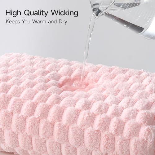 REDKISS 4 Pack Microfiber Bath Towels, Quick Dry, Super Soft, 27"x55" - color: Pink+yellow, size: 27"x55" Bath Towels