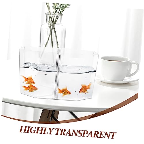 Toyvian Fish Breeding Tank Divider Isolation Box for Betta Shrimp Small -Transparency Safe Design Dual Compartment Aquarium Decor