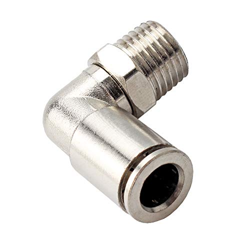 Beduan Brass BPL Push to Connect Air Fittings Elbow 3/8" Tube OD x 1/2" NPT Male 90° Degree Adapter - size: 3/8"Tube OD-1/2"NPT, style: 1Pc