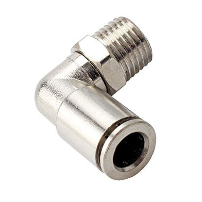 Beduan Brass BPL Push to Connect Air Fittings Elbow 3/8" Tube OD x 1/2" NPT Male 90° Degree Adapter - size: 3/8"Tube OD-1/2"NPT, style: 1Pc