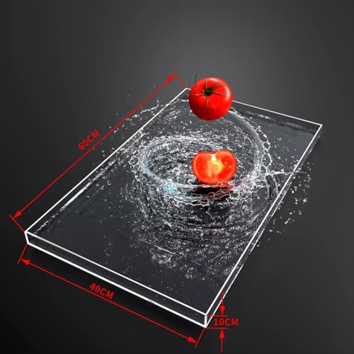Zfmnoyev Acrylic Water Tank Shallow Sink Tray, Photography Props Display Cabinet, Photography Tray for Shooting Low Water Tank, Table Storage Box(60x40x10cm/24x16x4in) - size: 60x40x10cm/24x16x4in