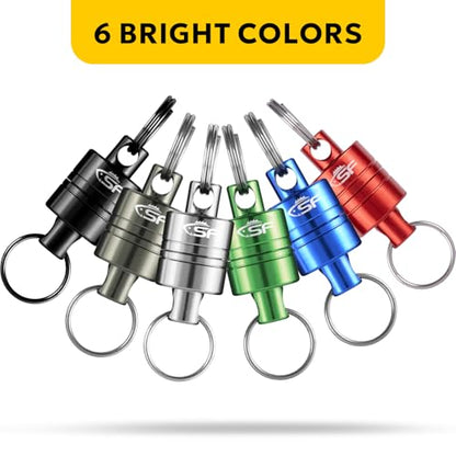SF Strongest Magnetic Net Release Magnetic Keychain Fly Fishing Net Retractor Magnet Clip Holder Retractor with Retractable Coiled Lanyard Carabiner