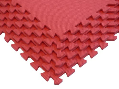Interlocking Foam Floor Tiles From Square Brands for MMA | Gym Flooring | Puzzle Mat for Home Exercise | Play Mat Tiles | 3/8" - size: 144SQFT