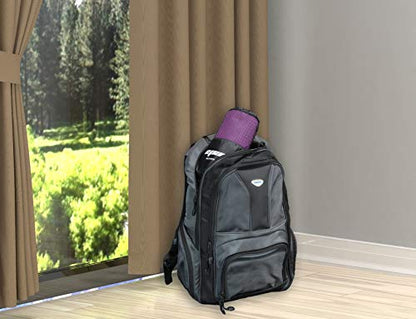 EPAuto 2-Pack Microfiber Quick Dry Travel Towel Set, Purple - color: Purple